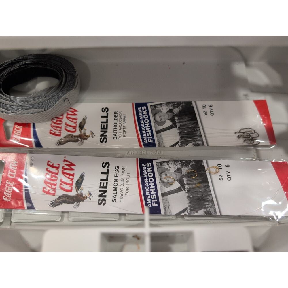 Plano 1-Tray Tackle Box/Dual Top Access - Red White 6201-06 With Some Tackle - Picture 5 of 7